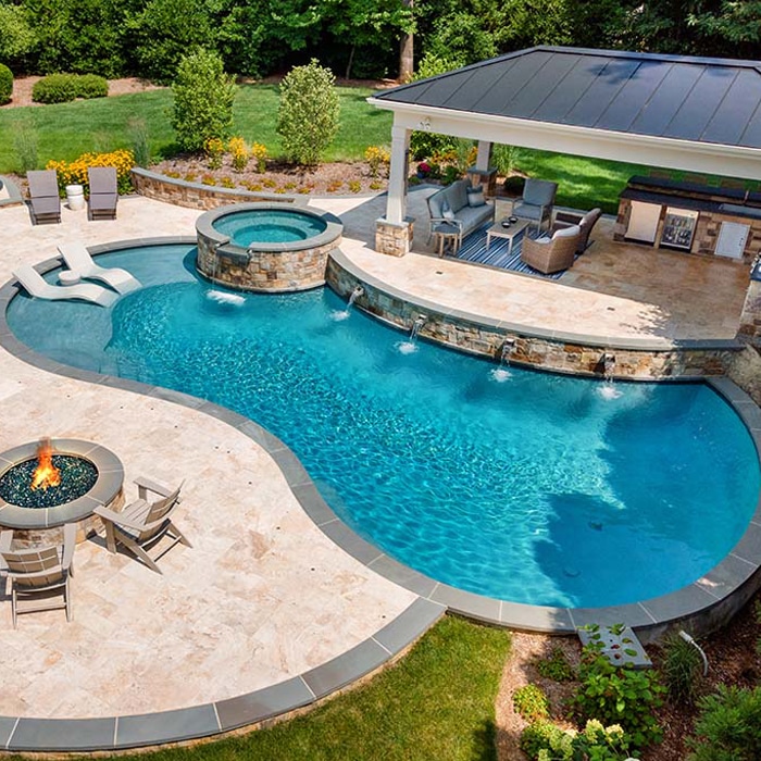 Custom Pool Designed and Installed by Pool Builders in Ashburn, VA